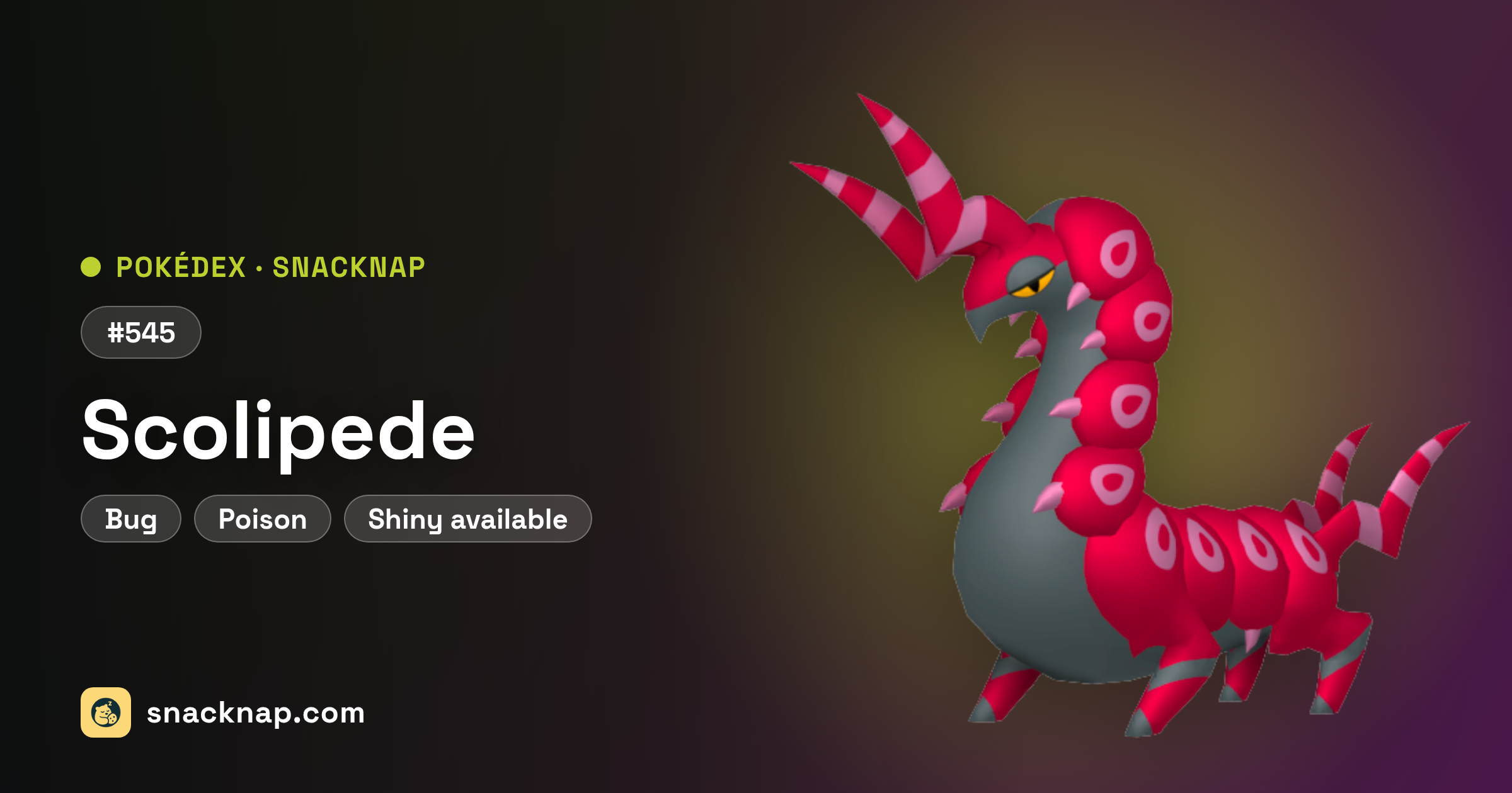Pokédex - #545 Scolipede - Snack Nap | Pokémon GO News, Events and