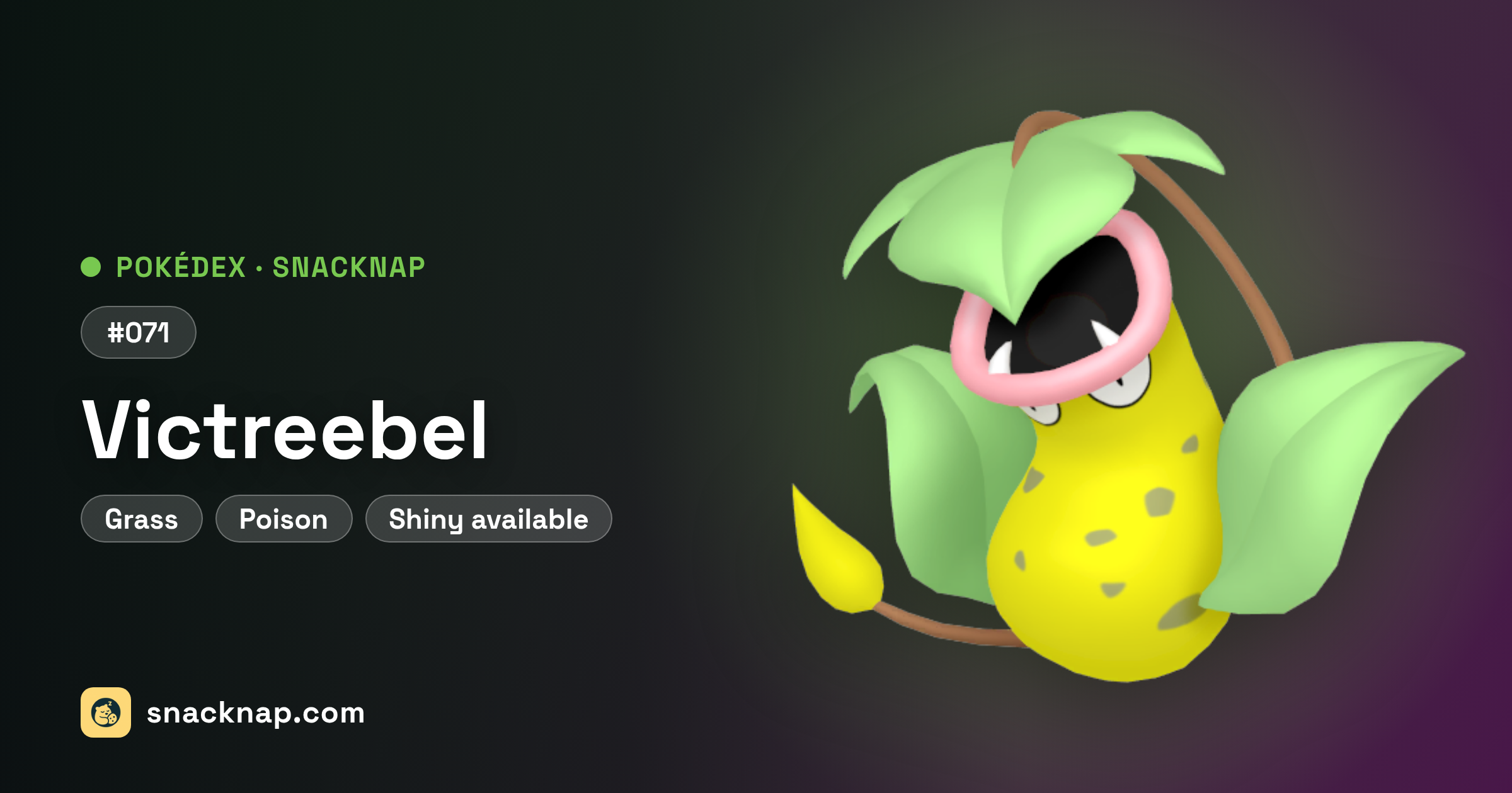 Pokédex - #71 Victreebel - Snack Nap | Pokémon GO News, Events and